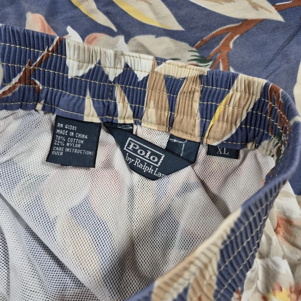 Vintage 90s Polo Ralph Lauren Swim Trunks Shorts Mens XL Floral New